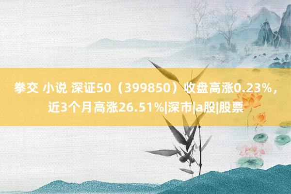 拳交 小说 深证50（399850）收盘高涨0.23%，近3个月高涨26.51%|深市|a股|股票