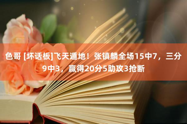 色哥 [坏话板]飞天遁地！张镇麟全场15中7，三分9中3，赢得20分5助攻3抢断