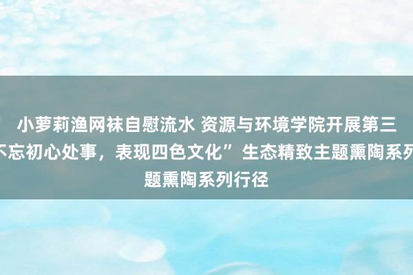 小萝莉渔网袜自慰流水 资源与环境学院开展第三场“不忘初心处事，表现四色文化” 生态精致主题熏陶系列行径