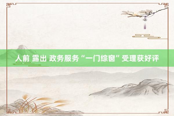 人前 露出 政务服务“一门综窗”受理获好评